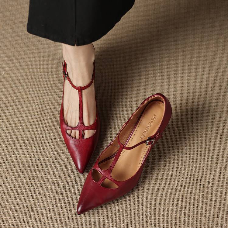 Lucia Genuine Leather Heels