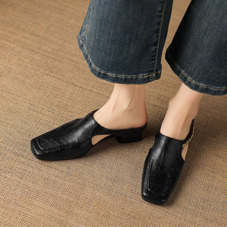 Nella Leather Mules