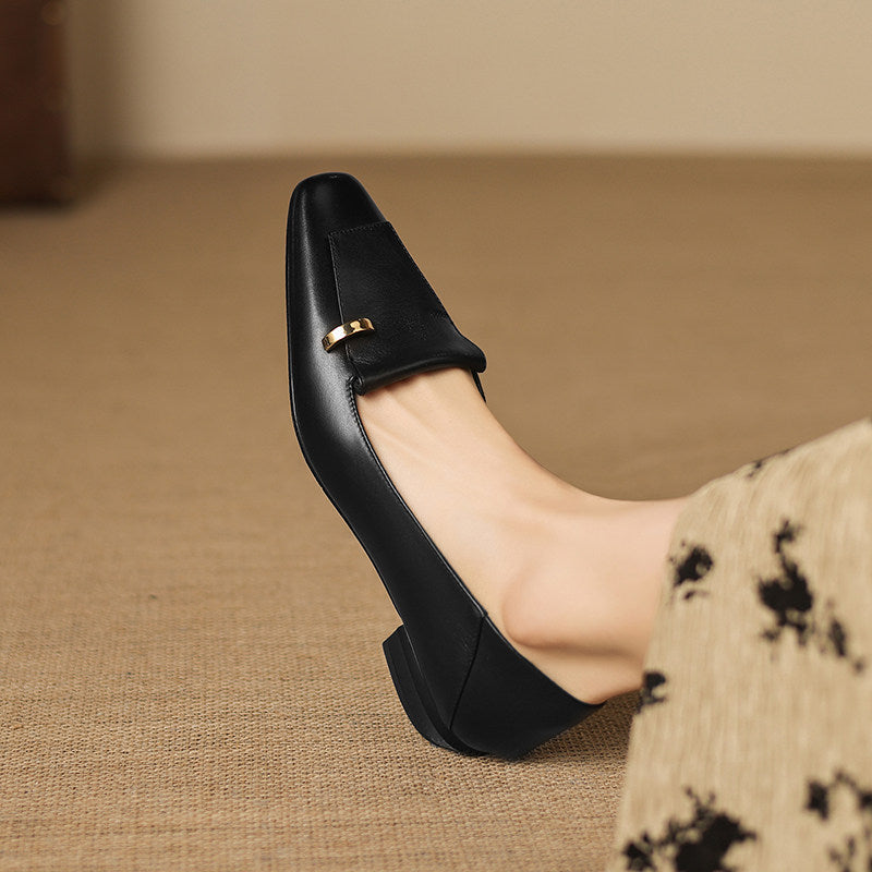 Luciana Genuine Leather Flats