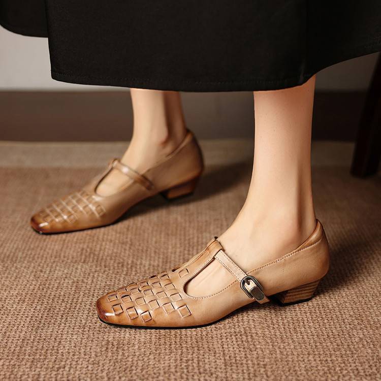 Soretta Genuine Leather Heels