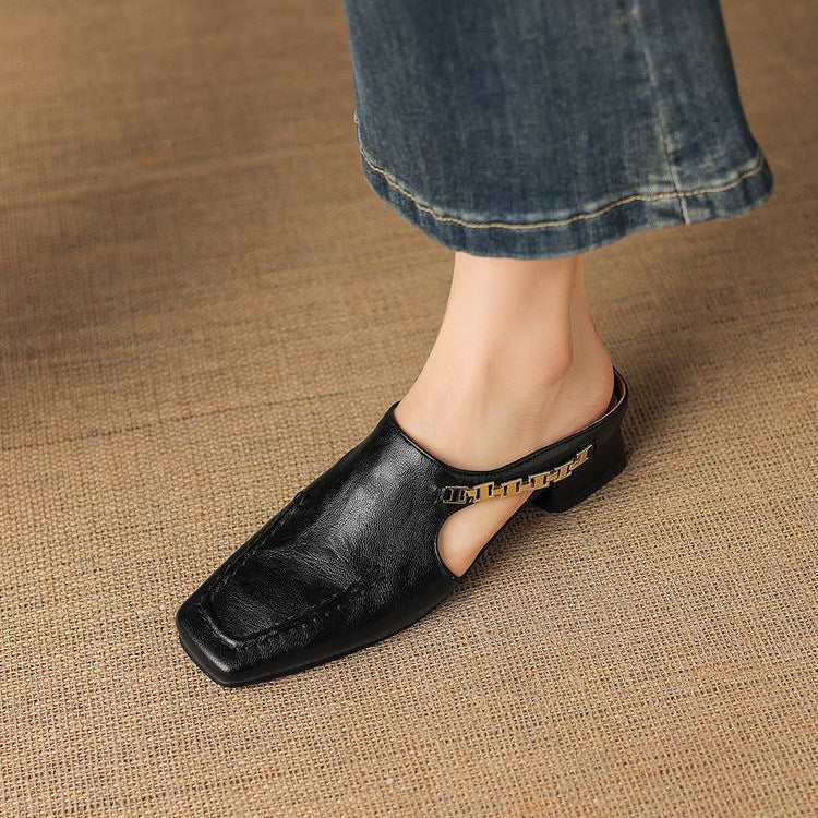 Nella Leather Mules