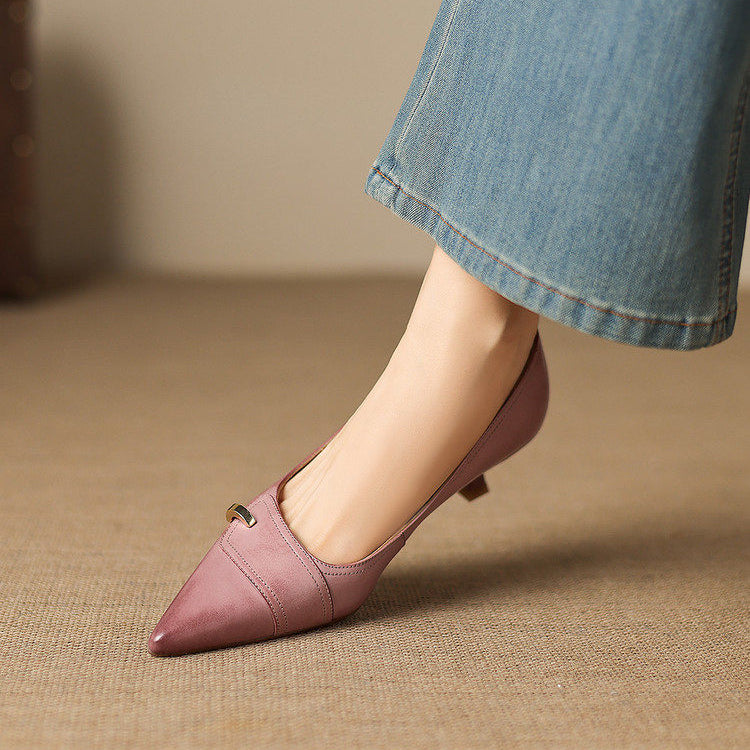 Verena Genuine Leather Heels