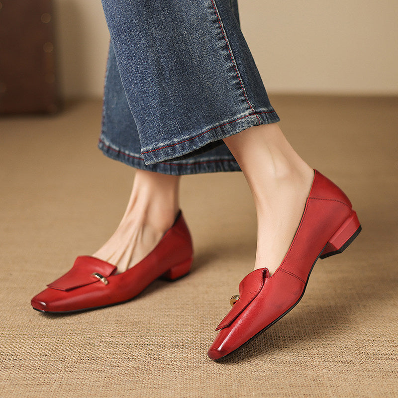 Luciana Genuine Leather Flats