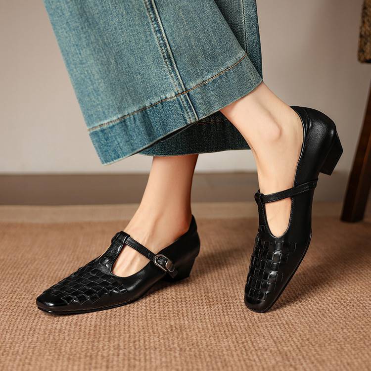 Soretta Genuine Leather Heels