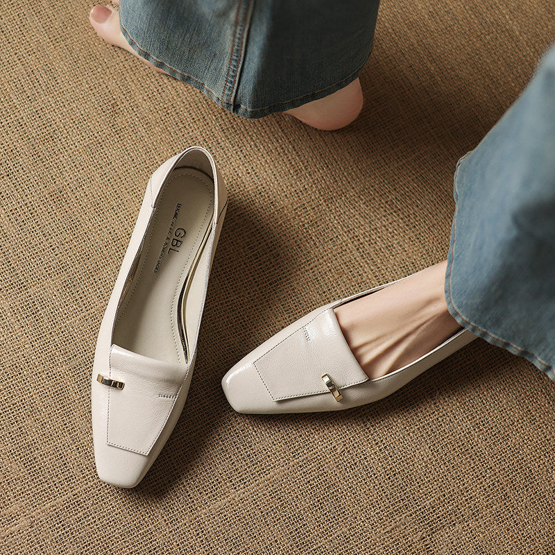 Luciana Genuine Leather Flats