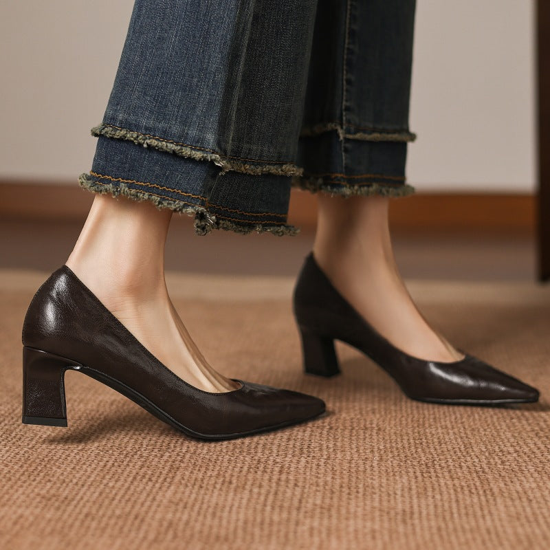 Lorvane Genuine Leather Heels