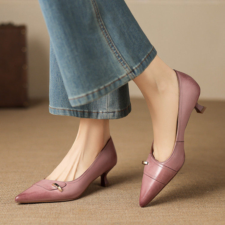 Verena Genuine Leather Heels