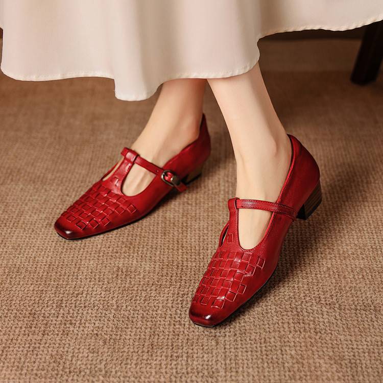 Soretta Genuine Leather Heels