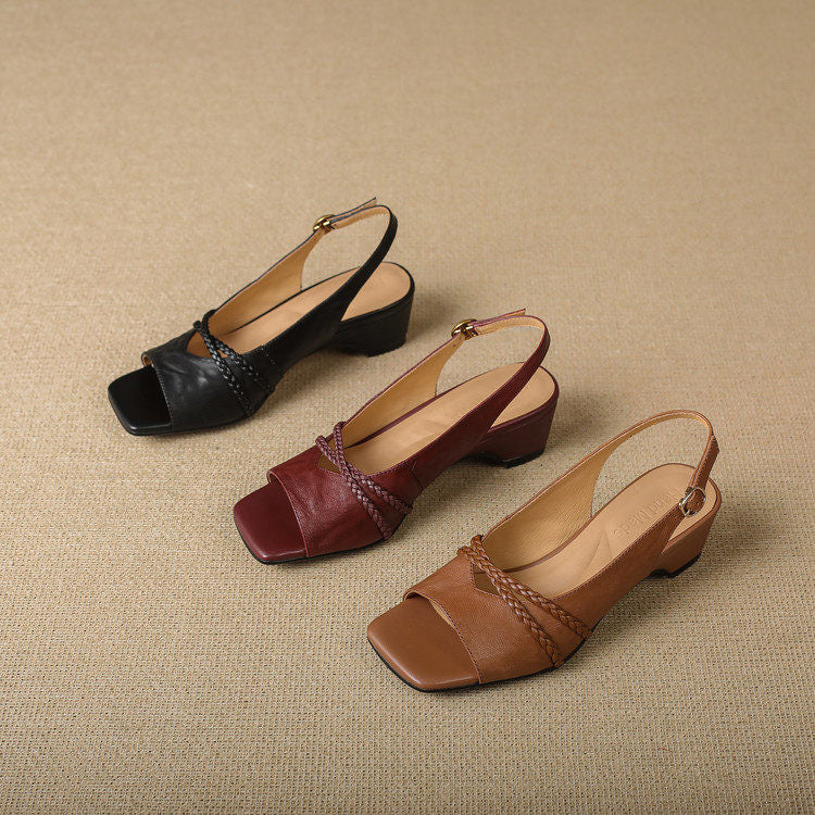 Bianca Genuine Leather Slingbacks