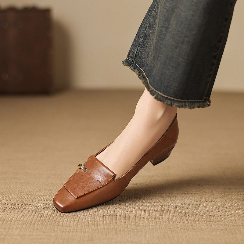 Luciana Genuine Leather Flats