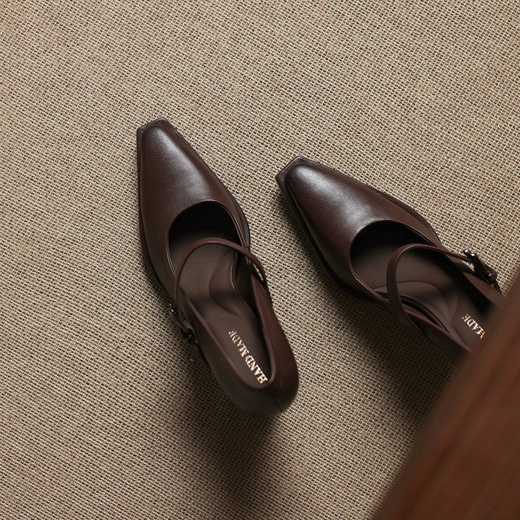 Clara Genuine Leather Heels
