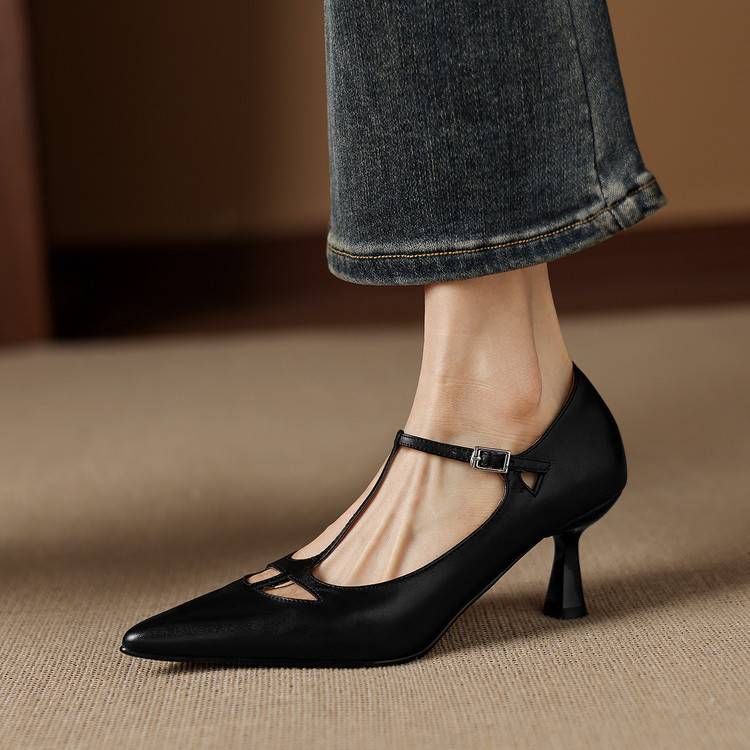 Lucia Genuine Leather Heels