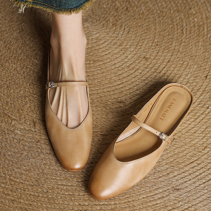 Avina Genuine Leather Mules
