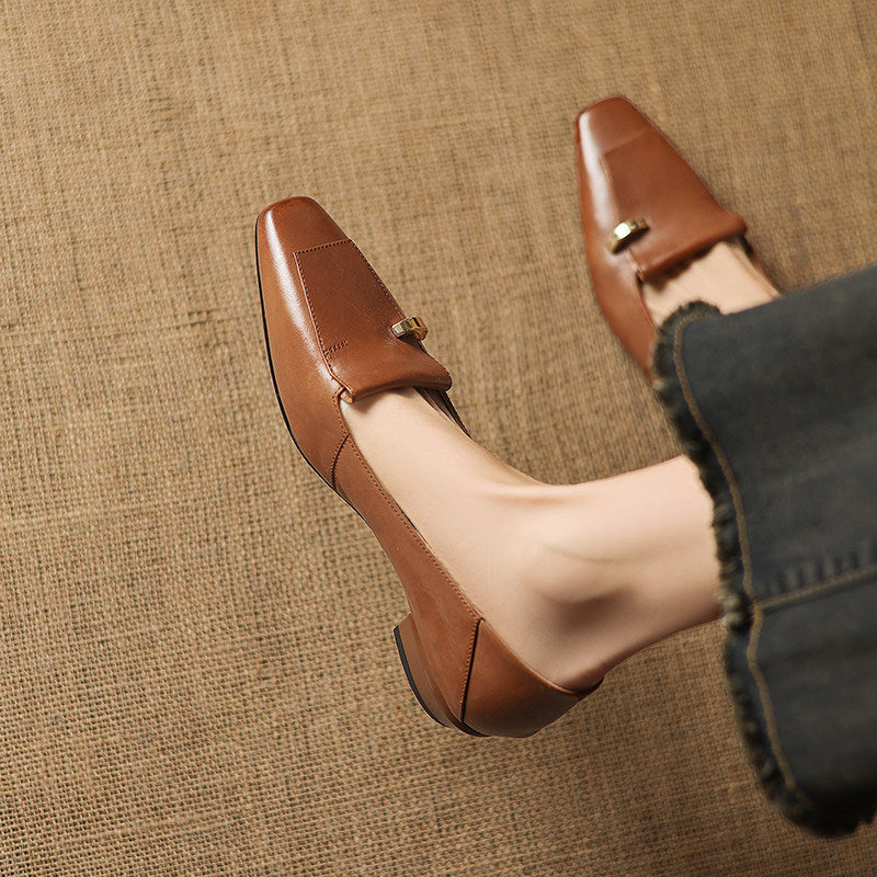 Luciana Genuine Leather Flats