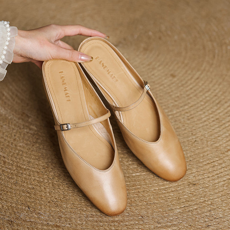 Avina Genuine Leather Mules