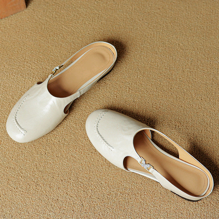 Zella Genuine Leather Mules