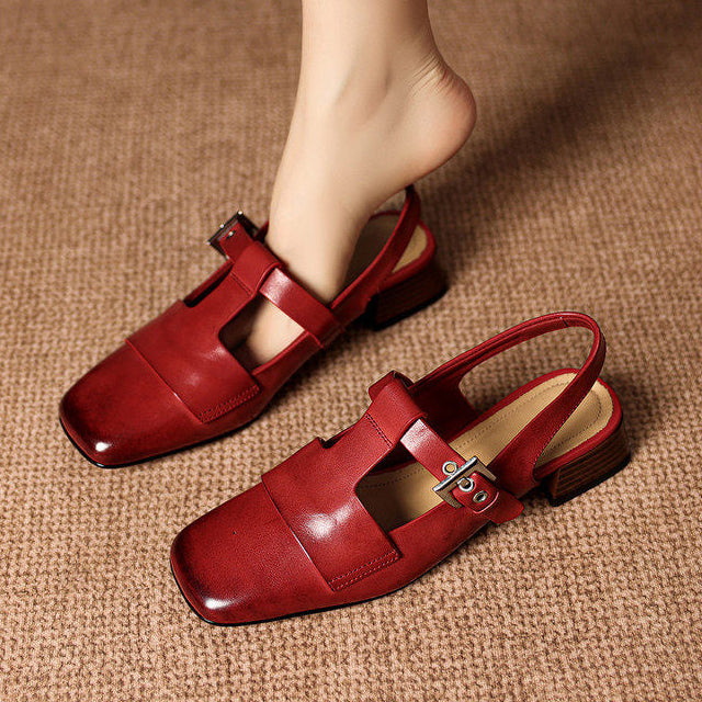 Varetta Genuine Leather Heels