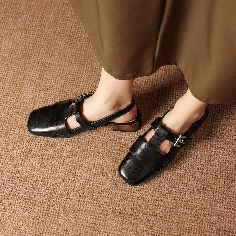 Varetta Genuine Leather Heels