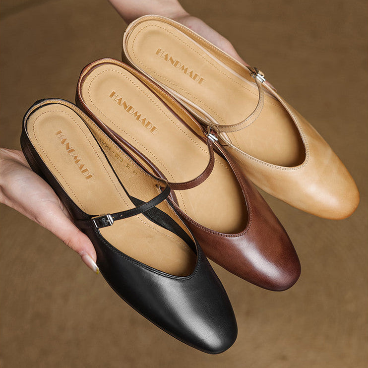 Avina Genuine Leather Mules