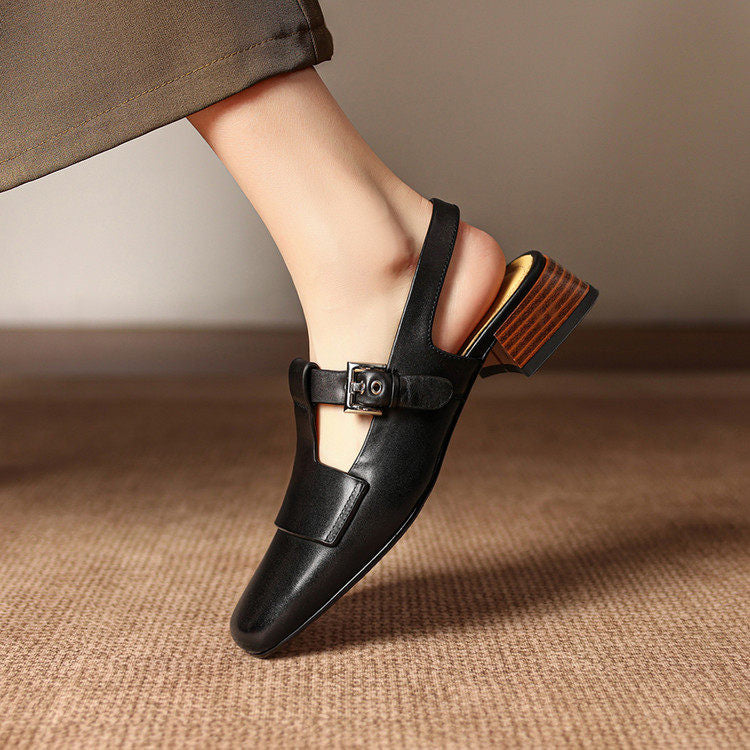 Varetta Genuine Leather Heels