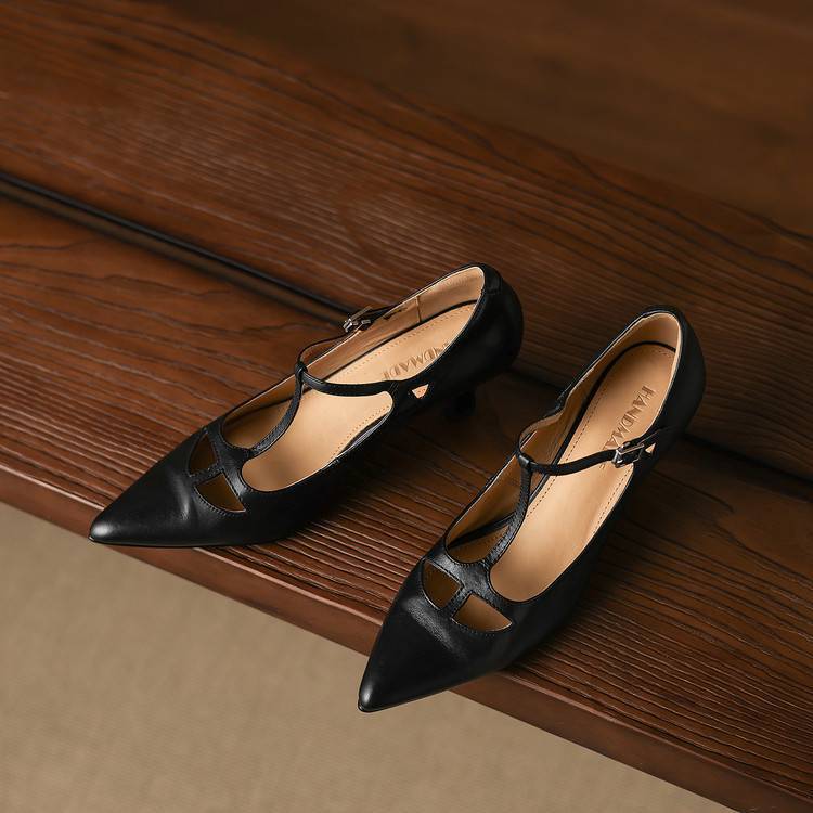 Lucia Genuine Leather Heels