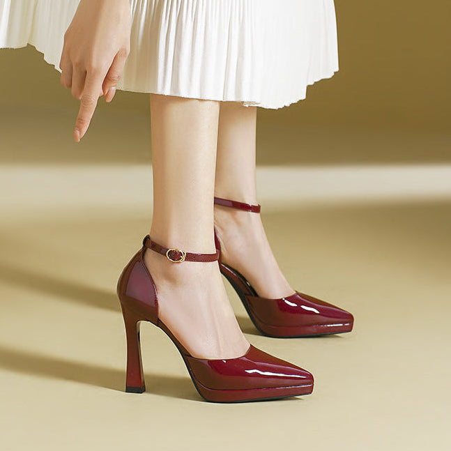 Evette Leather Heels
