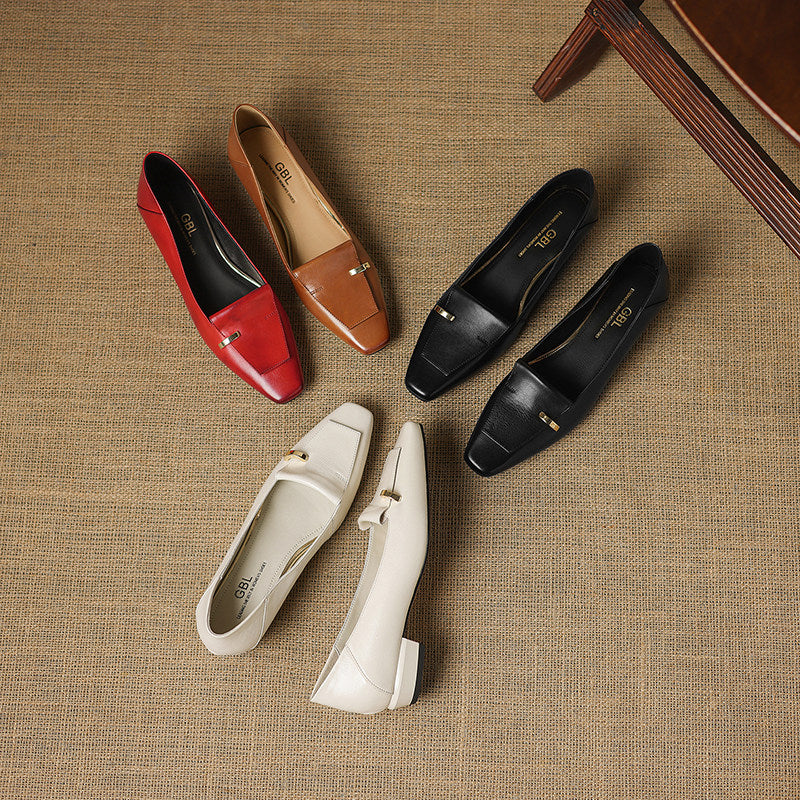 Luciana Genuine Leather Flats