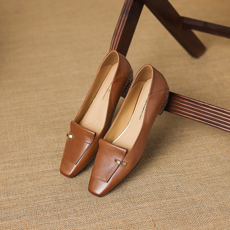 Luciana Genuine Leather Flats