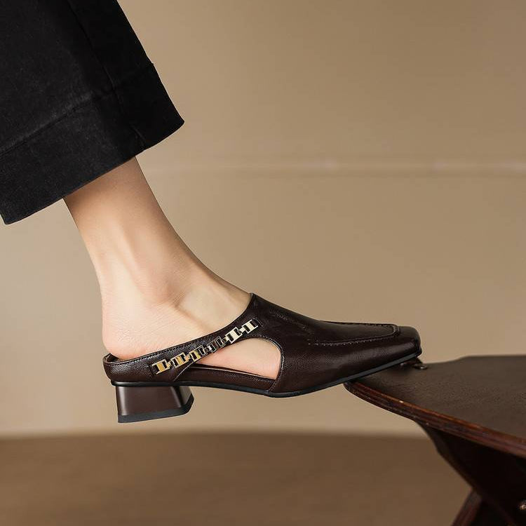 Nella Leather Mules