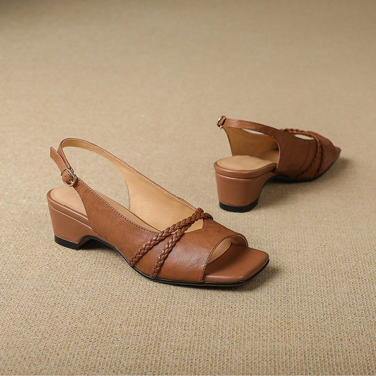 Bianca Genuine Leather Slingbacks
