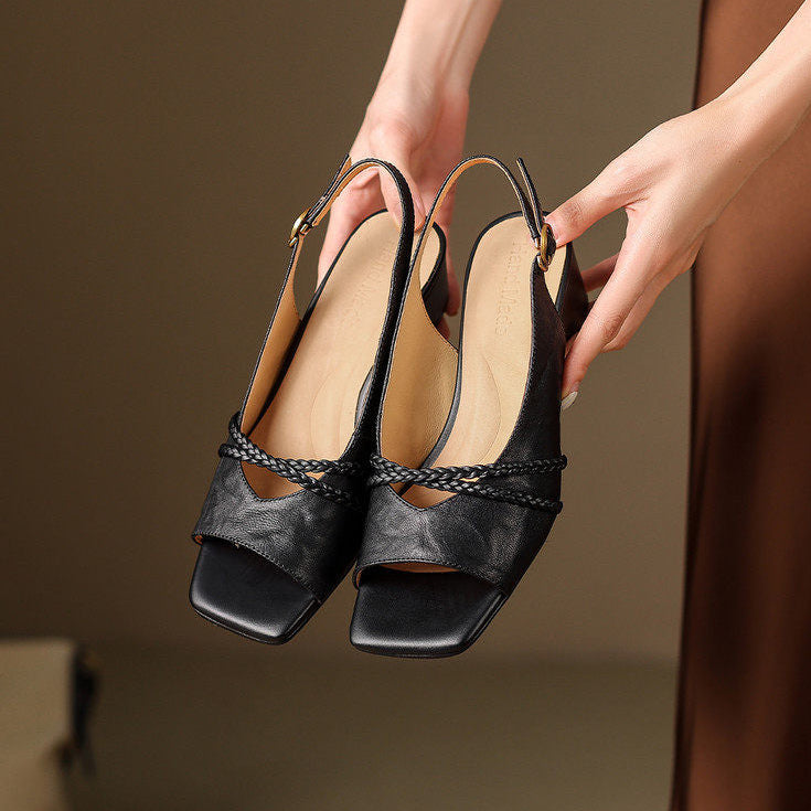 Bianca Genuine Leather Slingbacks