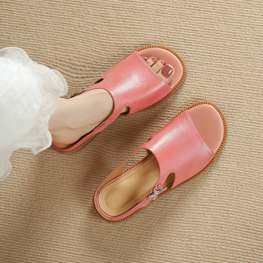 Nessa Genuine Leather Mules