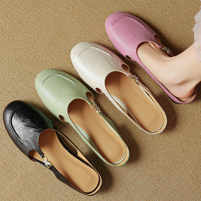Zella Genuine Leather Mules