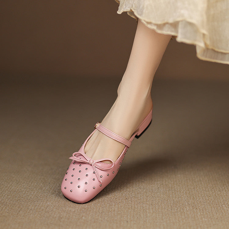 Belle Genuine Leather Mules