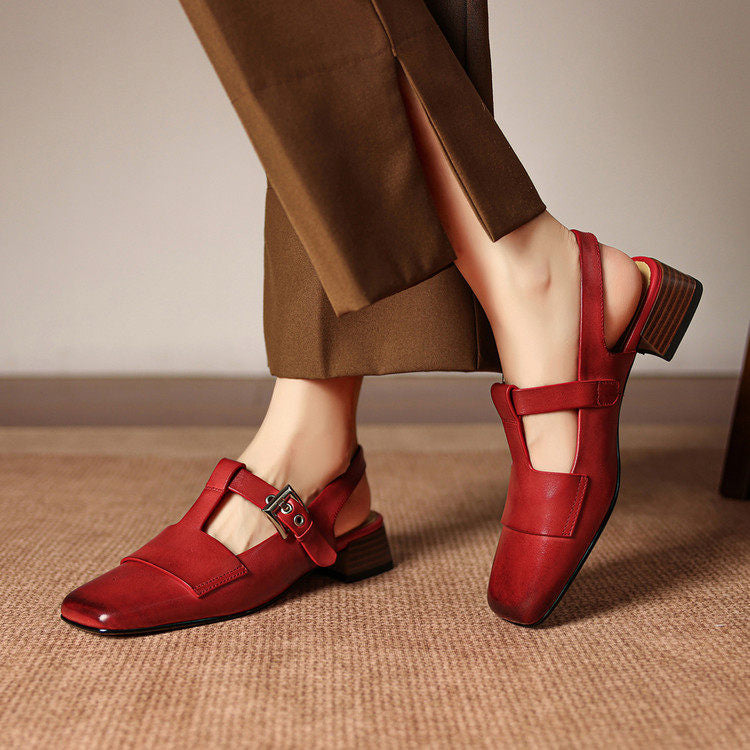Varetta Genuine Leather Heels