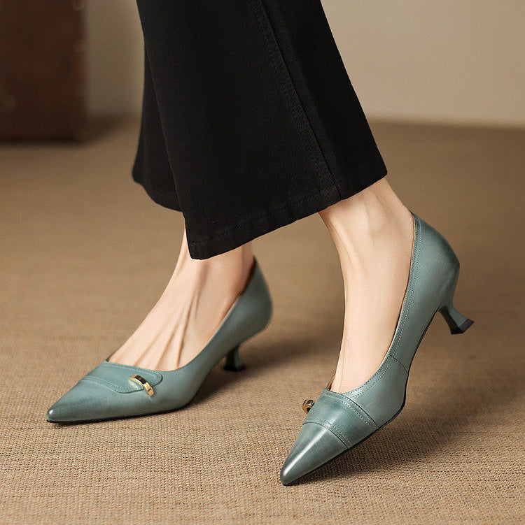 Verena Genuine Leather Heels