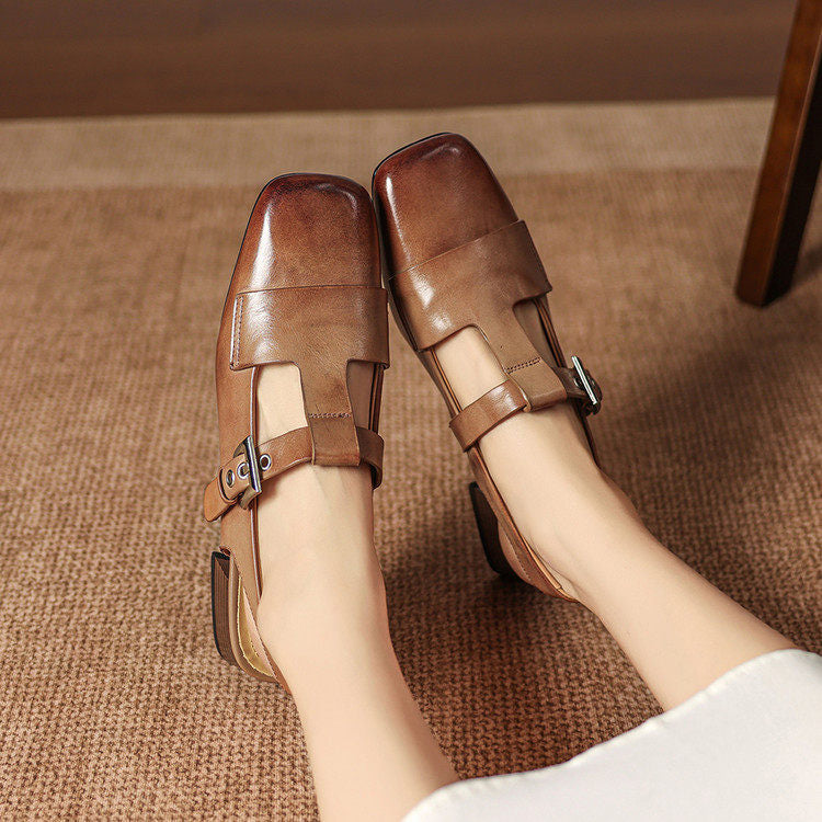 Varetta Genuine Leather Heels