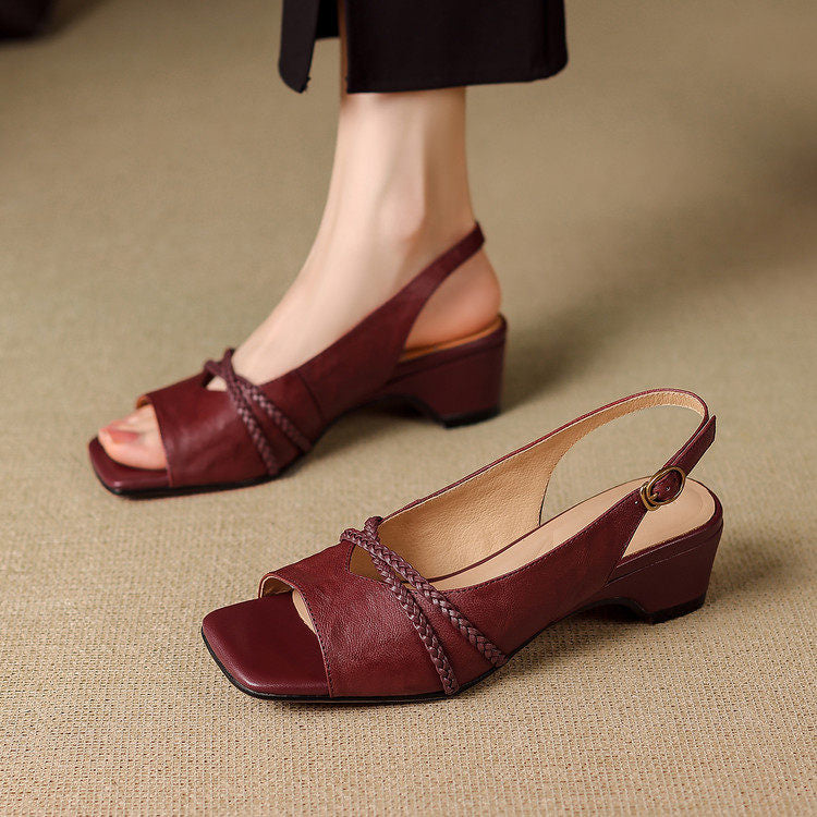 Bianca Genuine Leather Slingbacks