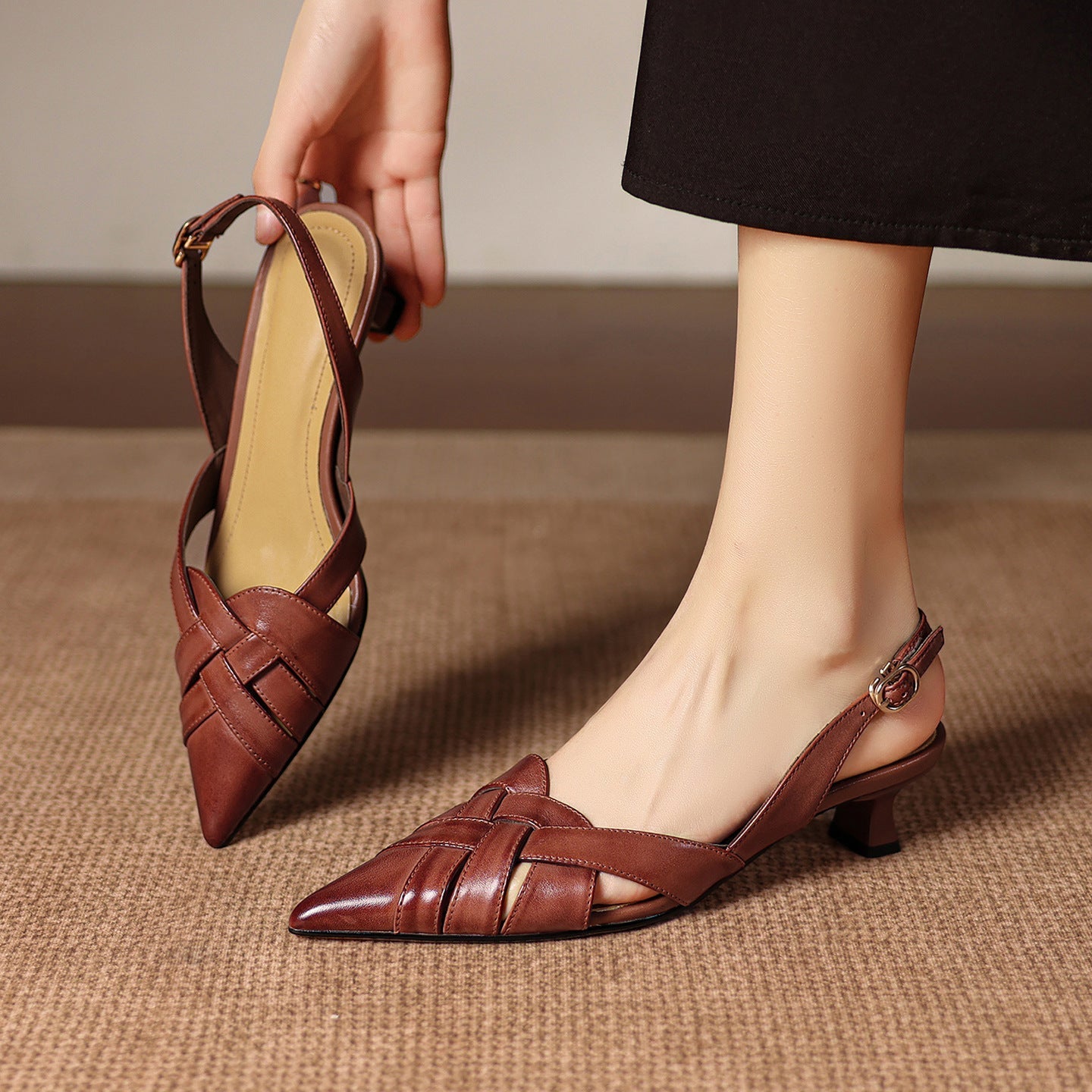 Valentina Genuine Leather Heels