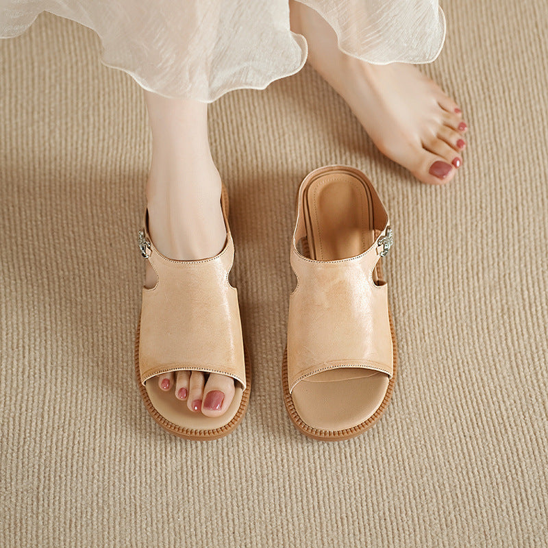Nessa Genuine Leather Mules