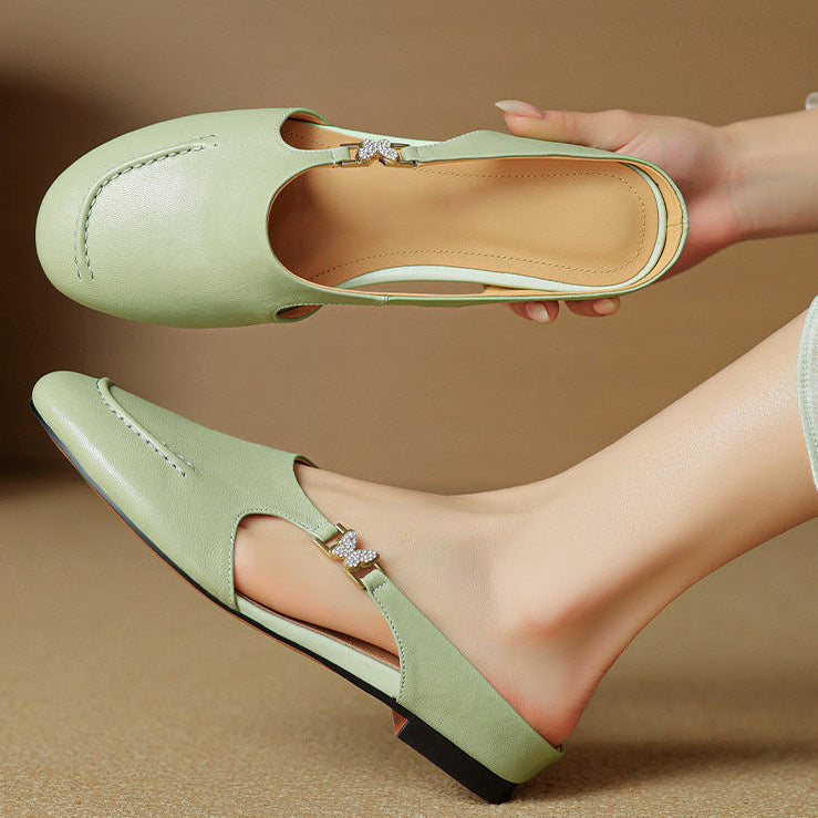 Zella Genuine Leather Mules