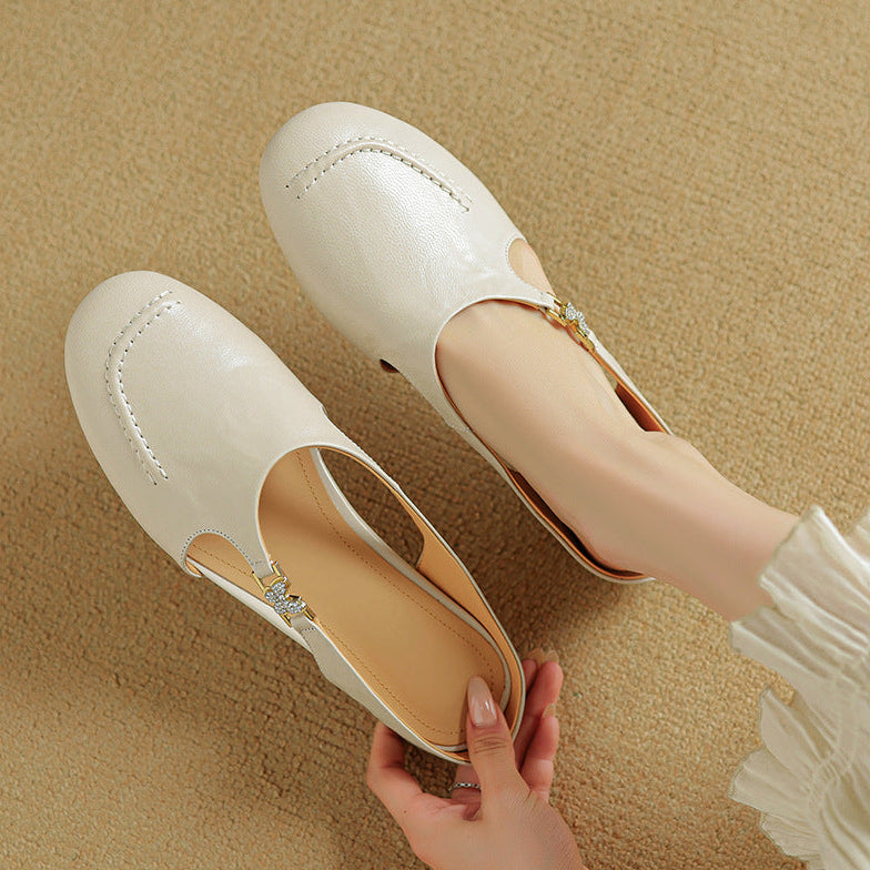 Zella Genuine Leather Mules