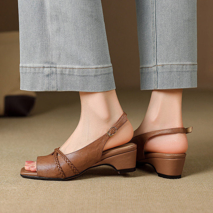 Bianca Genuine Leather Slingbacks