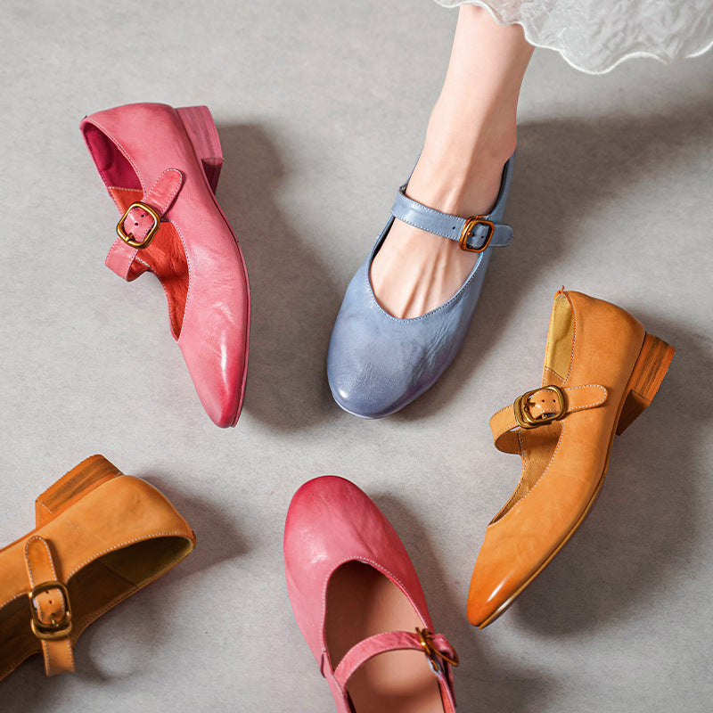 Galla Genuine Leather Heels