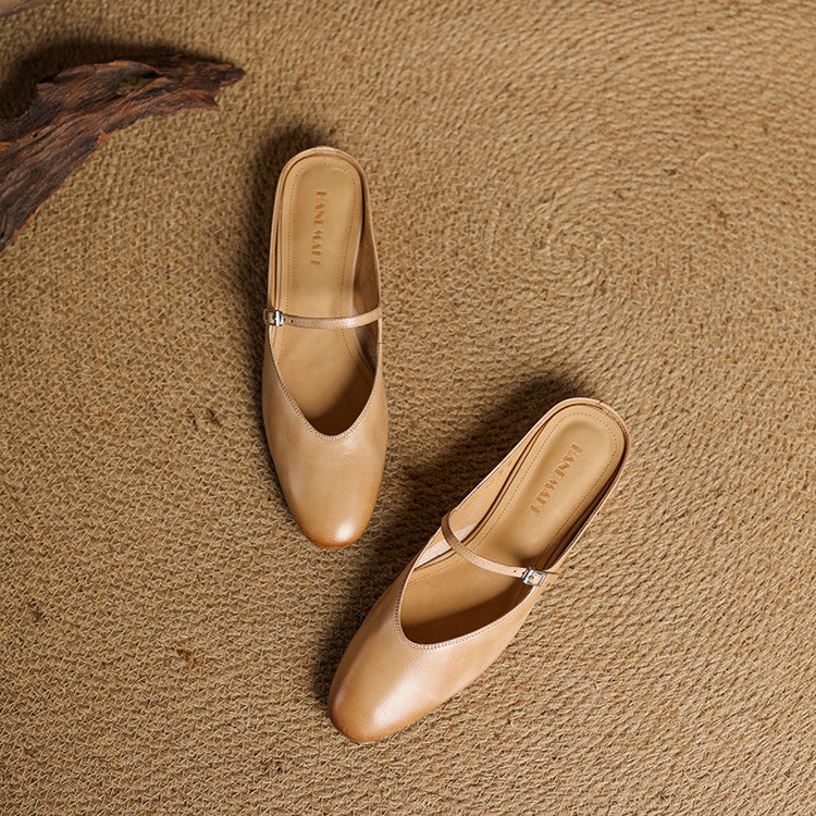 Avina Genuine Leather Mules