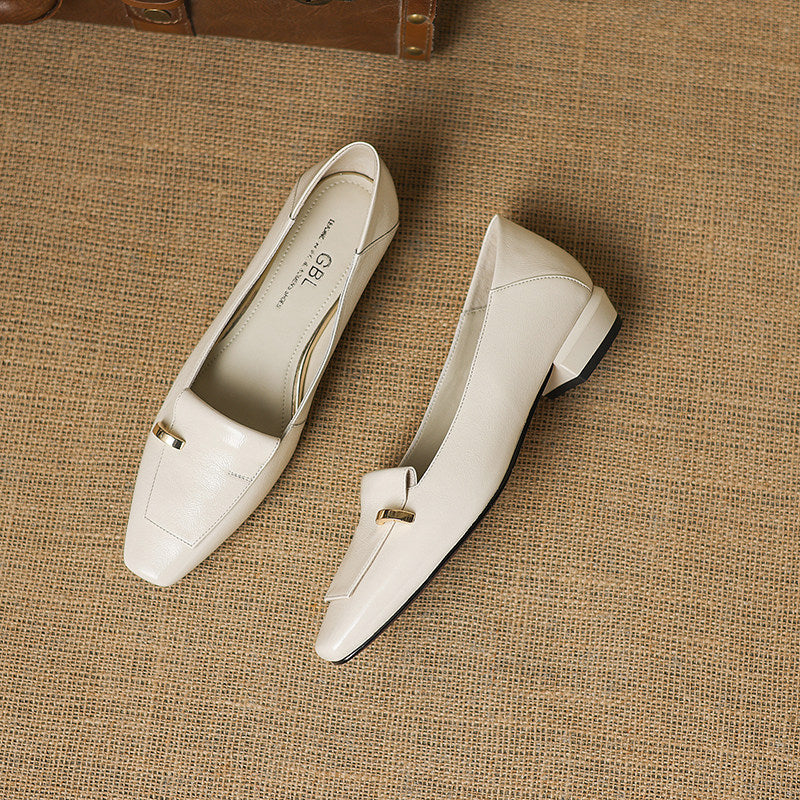 Luciana Genuine Leather Flats