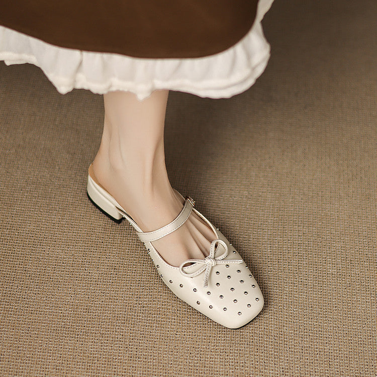Belle Genuine Leather Mules