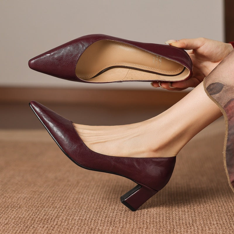 Lorvane Genuine Leather Heels