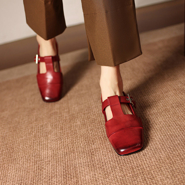 Varetta Genuine Leather Heels