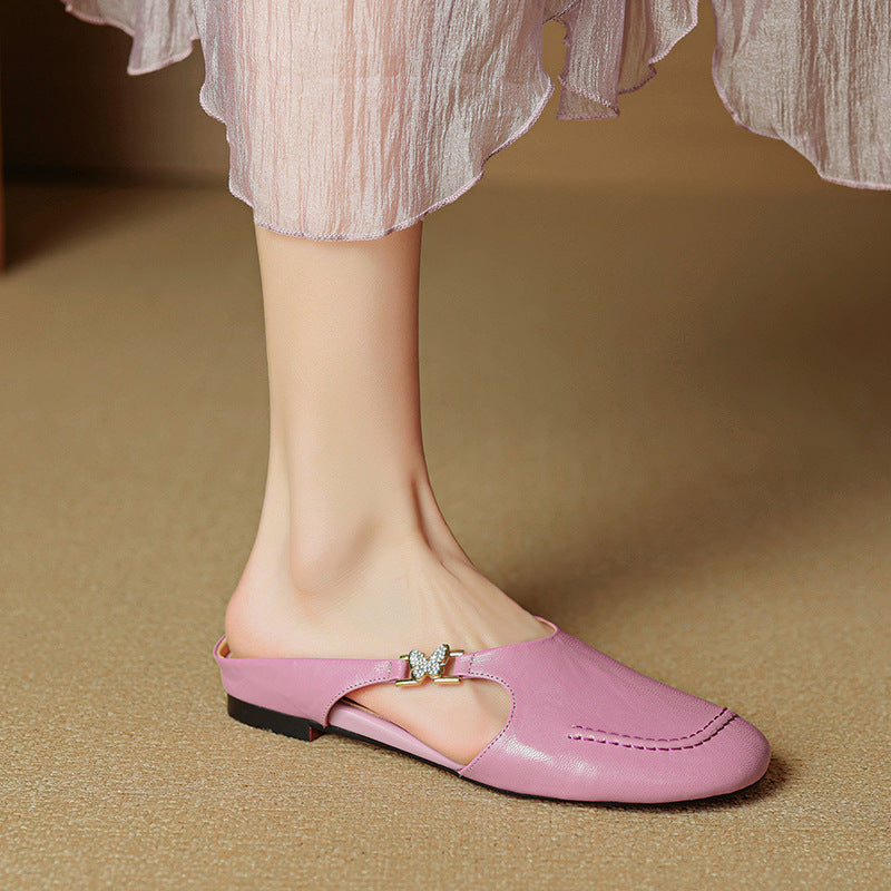 Zella Genuine Leather Mules